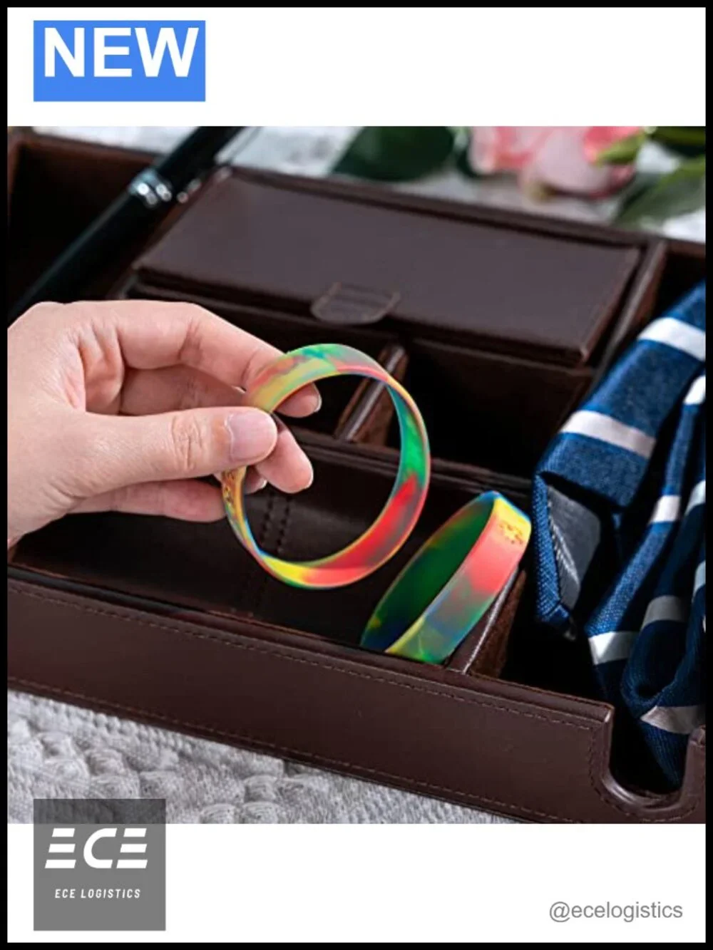 Autism Awareness Silicone Bracelets 50 Pack Adult Size 8.25 In